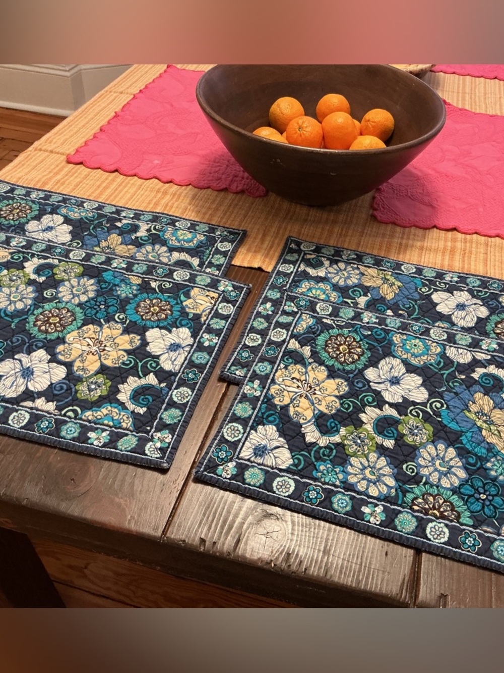 Vera Bradley Quilted Set of Reversible Placemats - Picture 4 of 16